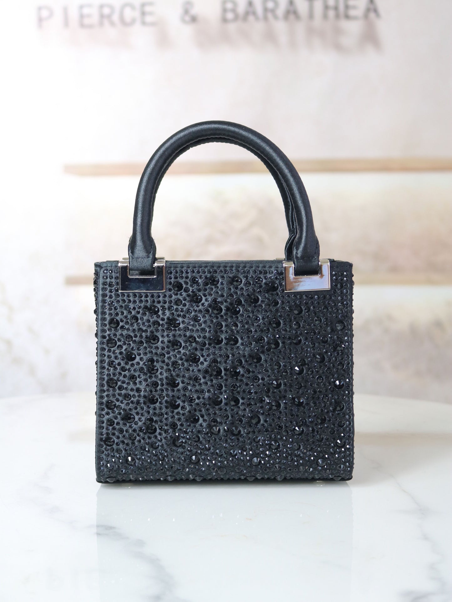 [Trending] Elegant Rhinestone Square Evening Clutch - Perfect for Weddings, Proms & Formal Events - Magenta with Polyester Lining
