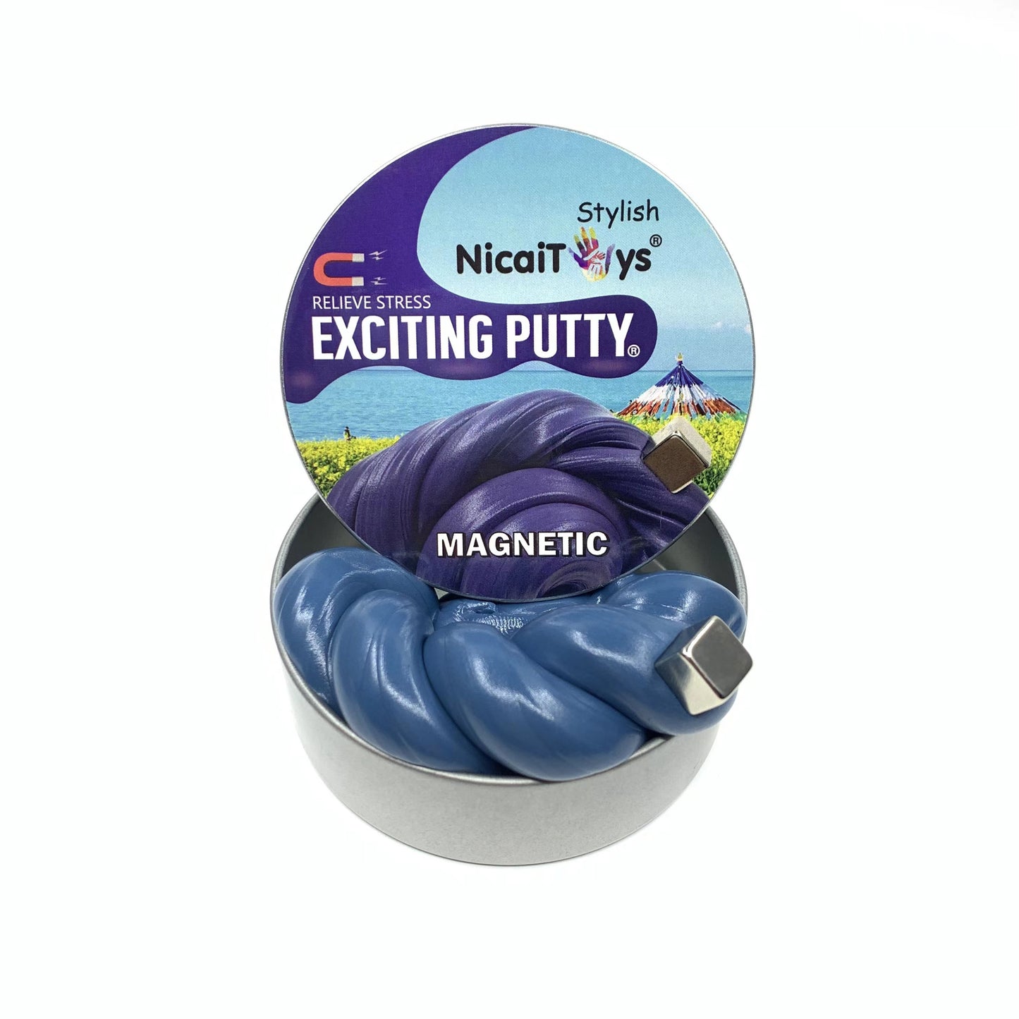 Magnetic Plasticine, Magnetic Bouncing Silicon Mud, Swallowing Magnet Mud, Children's Adult Creative Decompression Educational Toys, Halloween, Christmas and Thanksgiving Day gift