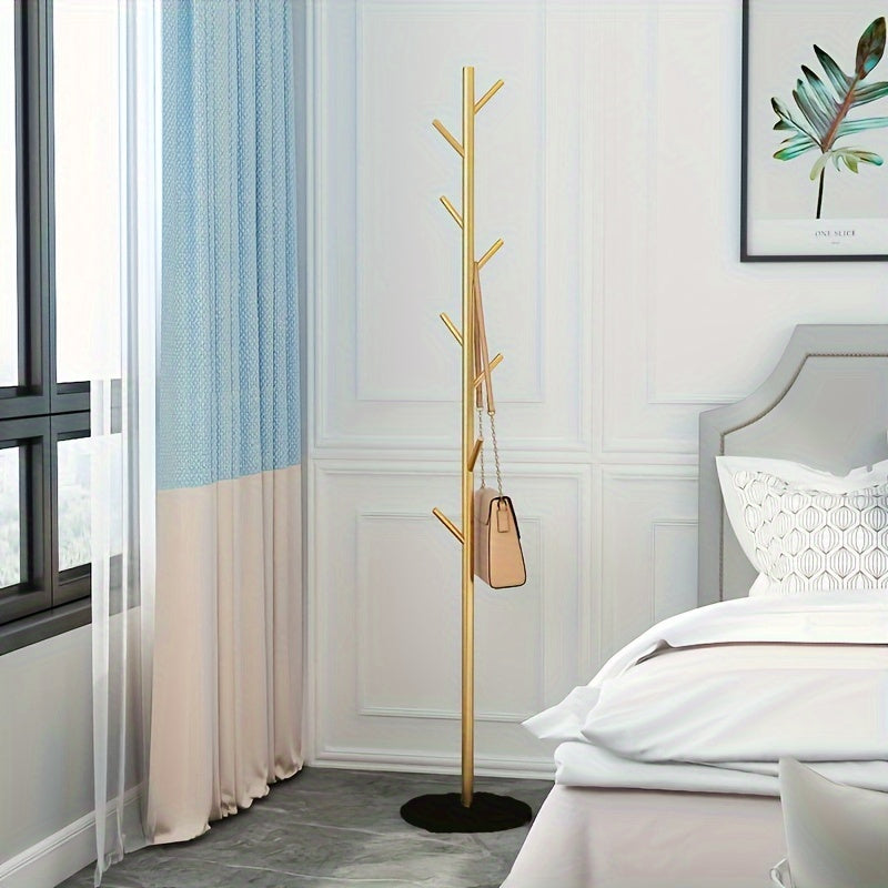 1pc Tree Coat Rack Stand, Free Standing Coat Rack W/Decorative Base, Hallway/Entryway Coat Hanger Stand For Clothes, Suits, Accessories