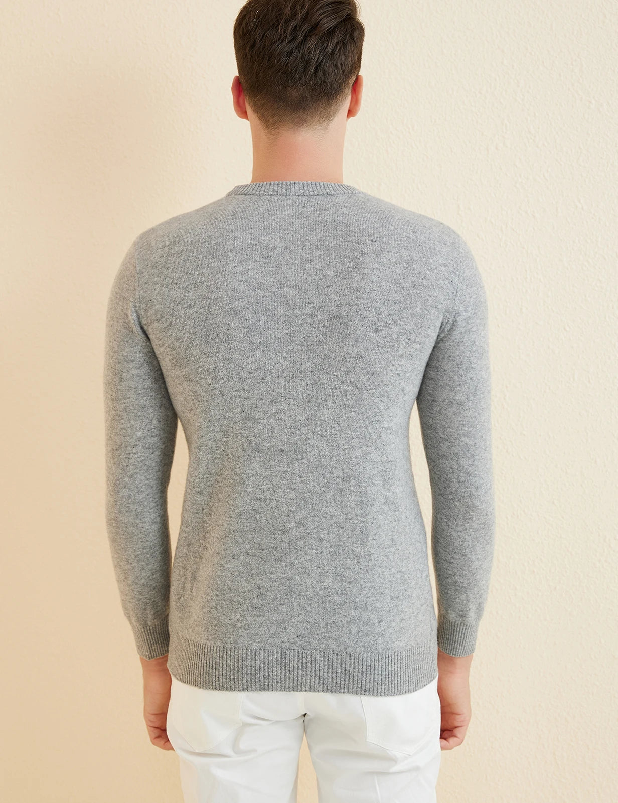 Sweater for Men 100% Merino Wool Knit Sweaters New Fall Winter Warm Long Sleeve Pullover Male Soft Jumper Korean Luxury Clothing