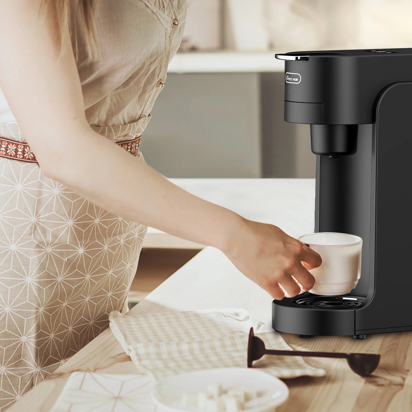 Mini Multiple K-Cup Capsule Coffee Machine Pod Ground Coffee Cafetera Maker Coffee Brewer Instant Automatic Coffee Machine
