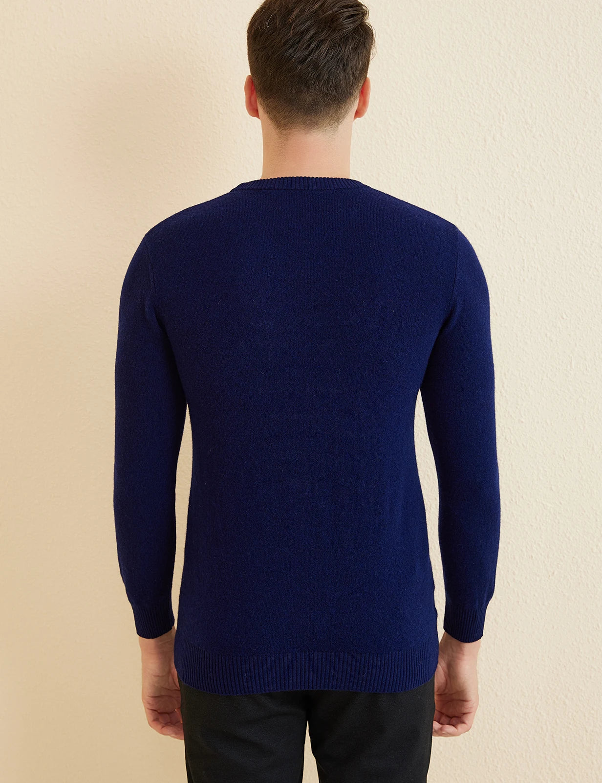 Sweater for Men 100% Merino Wool Knit Sweaters New Fall Winter Warm Long Sleeve Pullover Male Soft Jumper Korean Luxury Clothing