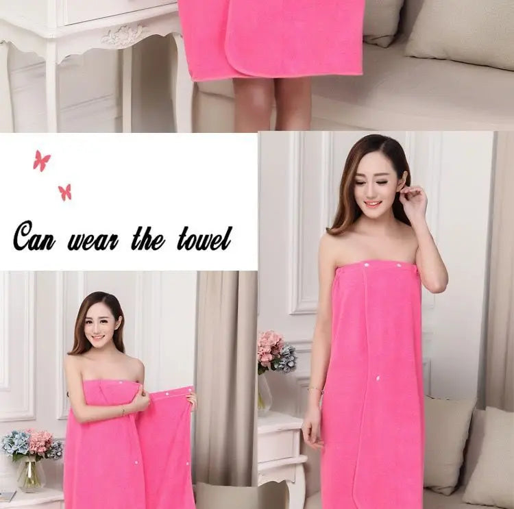 Women Bath Towels for Adults Bath Robe Bathrobe Body Spa Wrap Towel Gown Bathroom Accessories Sets