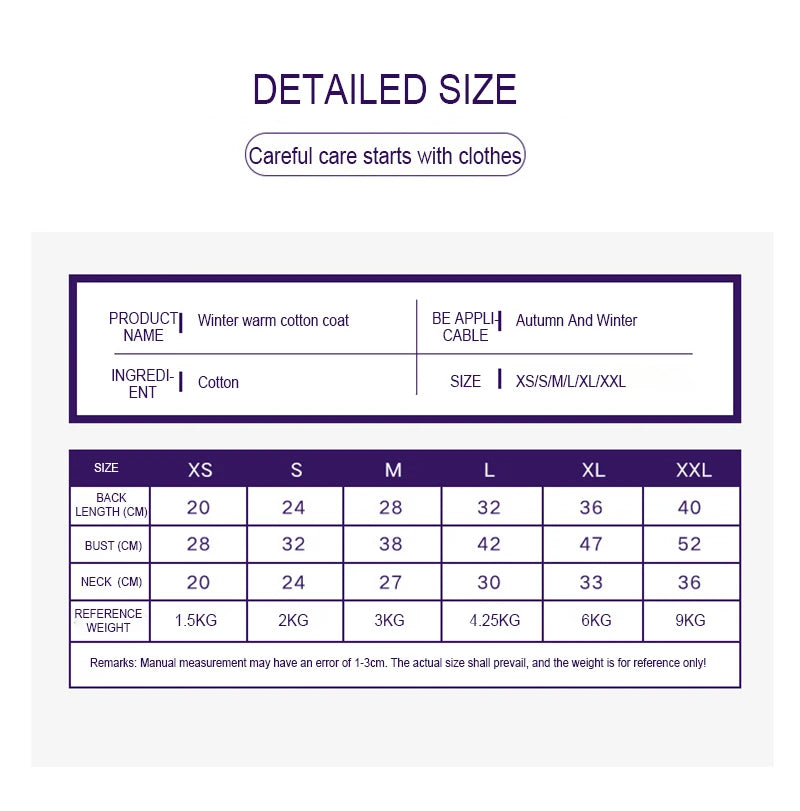 Warm Pet Clothing For Dog Clothes For Small Dog Coat Jacket Puppy Winter Pet Clothes For Dogs Costume Vest Apparel Teddy