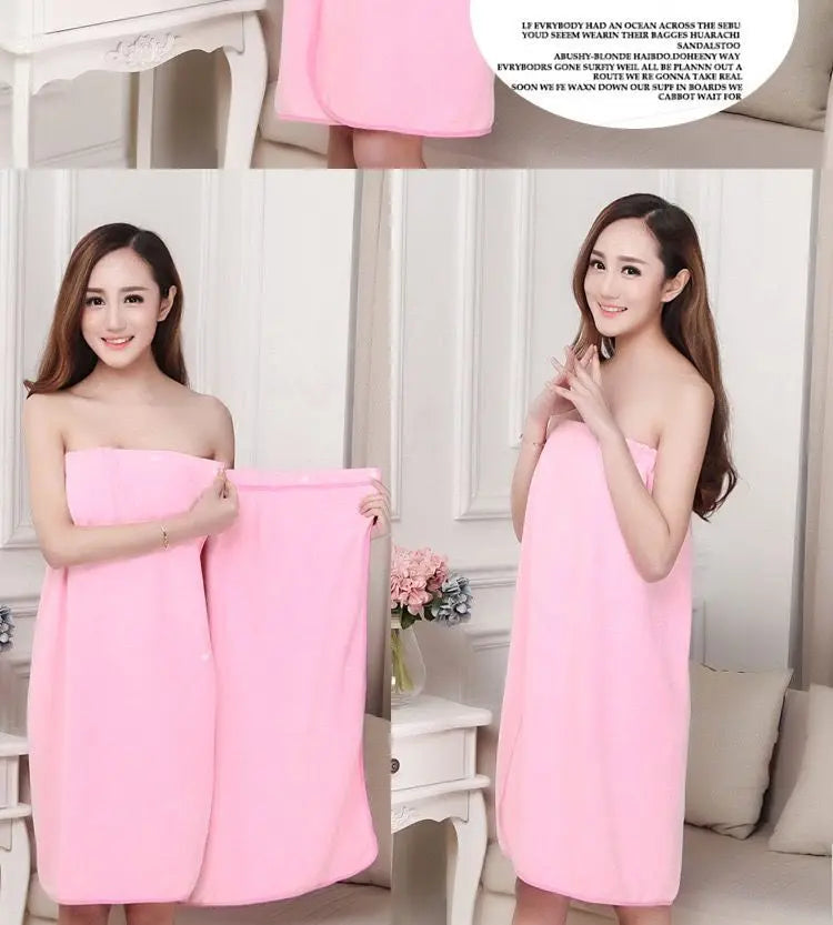 Women Bath Towels for Adults Bath Robe Bathrobe Body Spa Wrap Towel Gown Bathroom Accessories Sets