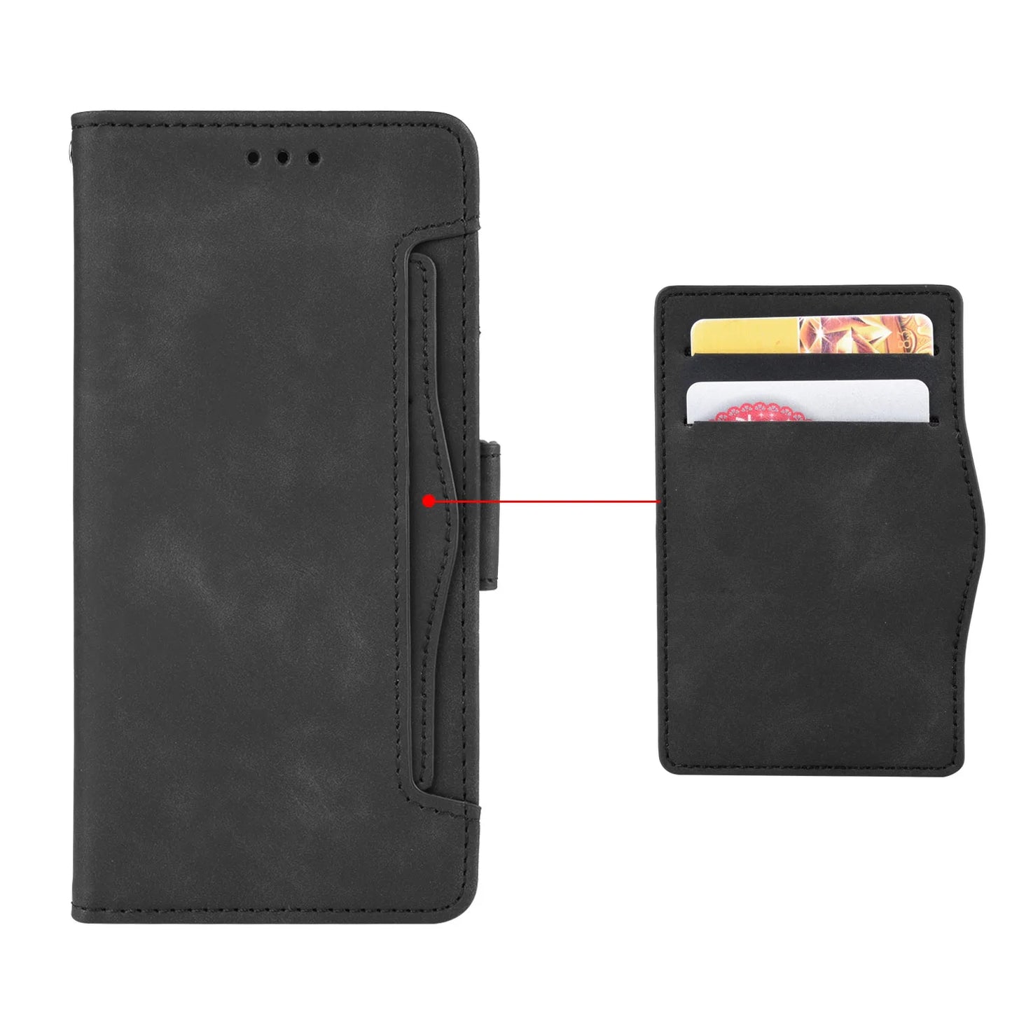 Multiple Card Slots Wallet Leather Phone Case for OPPO Realme C67 4G