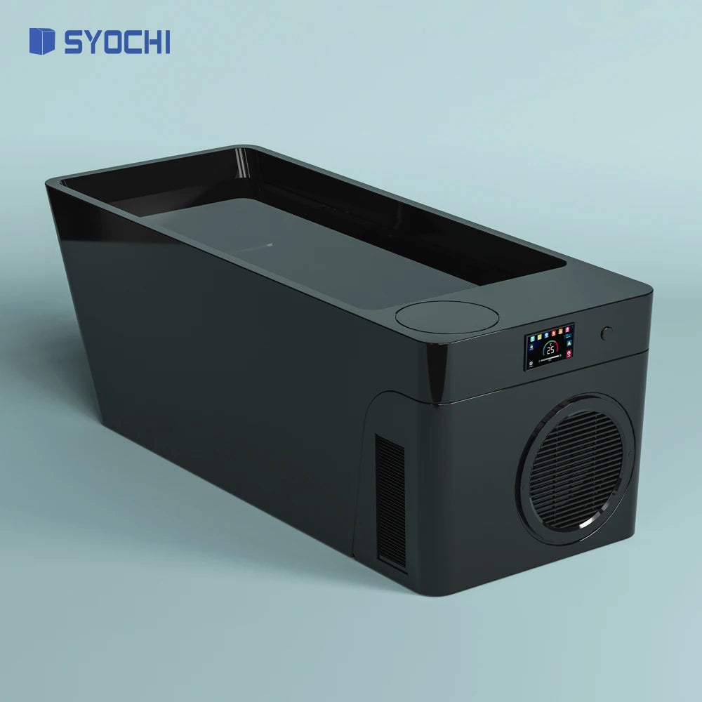 US. Local Syochi New Arrival Cold Plunge Tub Ice Bath for Recovery with Water Chiller 1HP Water Cooled Chiller