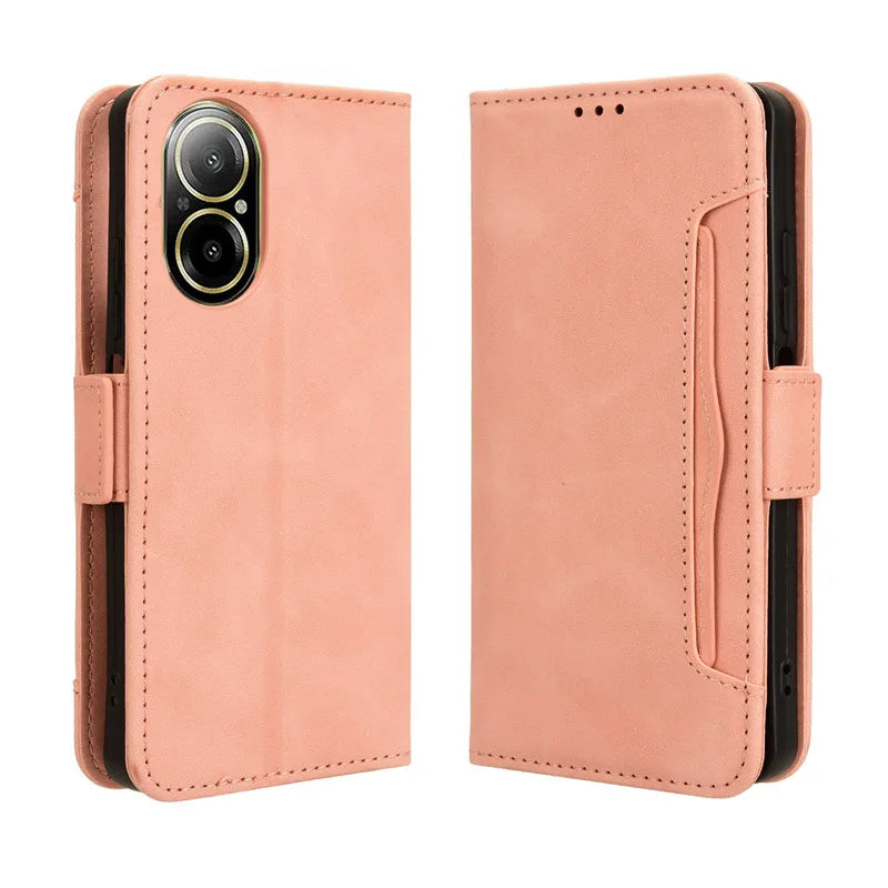 Multiple Card Slots Wallet Leather Phone Case for OPPO Realme C67 4G