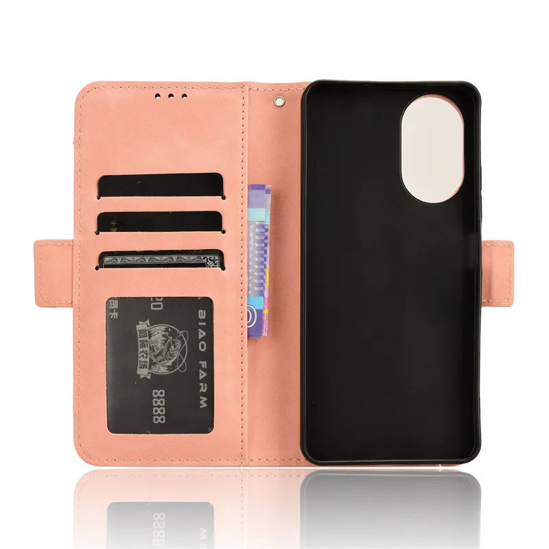 Multiple Card Slots Wallet Leather Phone Case for OPPO Realme C67 4G