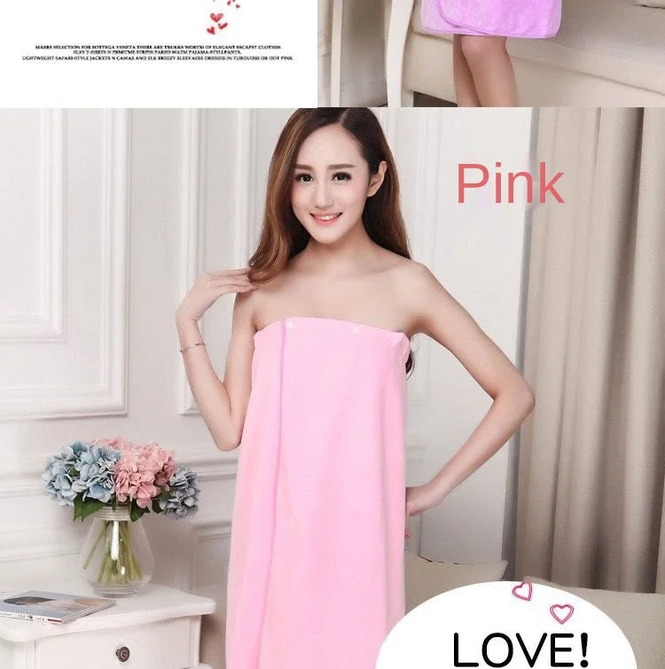 Women Bath Towels for Adults Bath Robe Bathrobe Body Spa Wrap Towel Gown Bathroom Accessories Sets