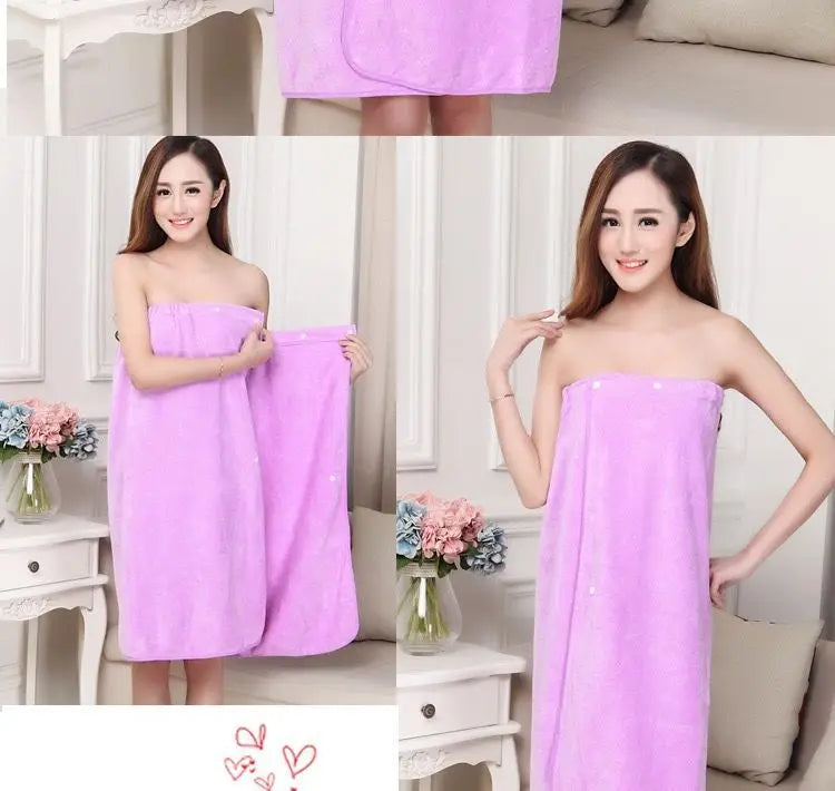 Women Bath Towels for Adults Bath Robe Bathrobe Body Spa Wrap Towel Gown Bathroom Accessories Sets