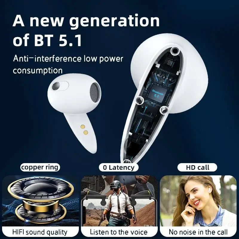 Factory Price True Wireless Earphone P18 Stereo BT 5.1 Headset In-ear Stereo Charging Box Sports Wireless Headphones