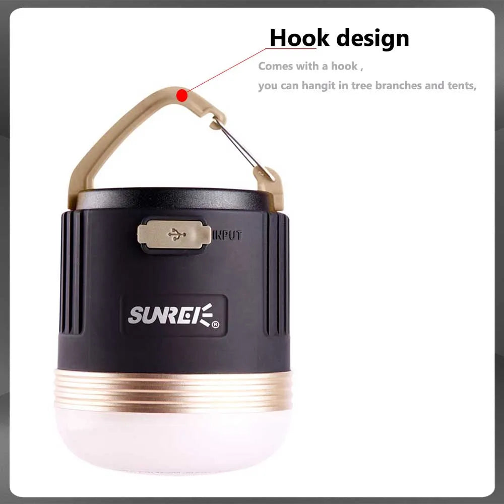 SUNREE CC3  CC5  Camping Lantern 840 Lumens  LED Camping Light USB Rechargeable 9900mAH Battery outdoor lighting For Power Bank