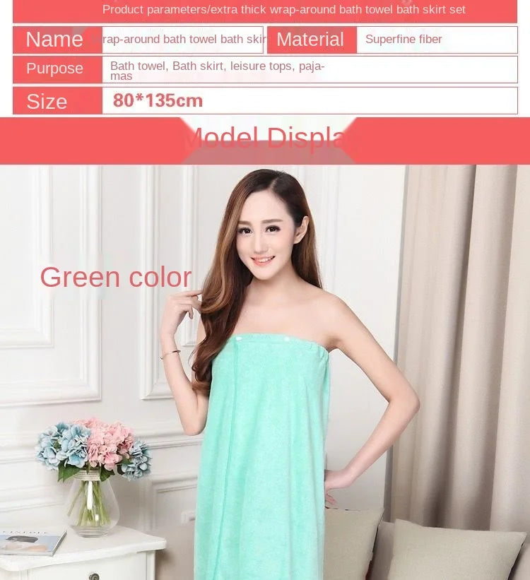 Women Bath Towels for Adults Bath Robe Bathrobe Body Spa Wrap Towel Gown Bathroom Accessories Sets