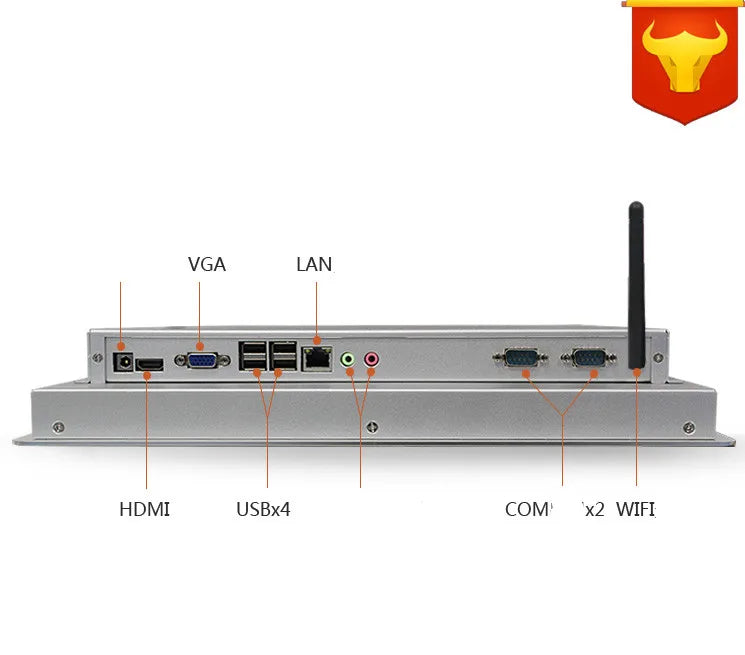 New Model Embedded PC All in One Computer with high temperature 5 wire Gtouch industrial embedded 4: 3 2COM LPT 4G RAM 32G SSD