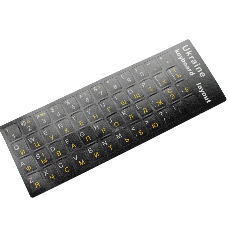 SR Ukraine Scrub Smooth 9 Stickers With Protective Film Layout Button Letters For Macbook PC Laptop Accessorie Computer Keyboard