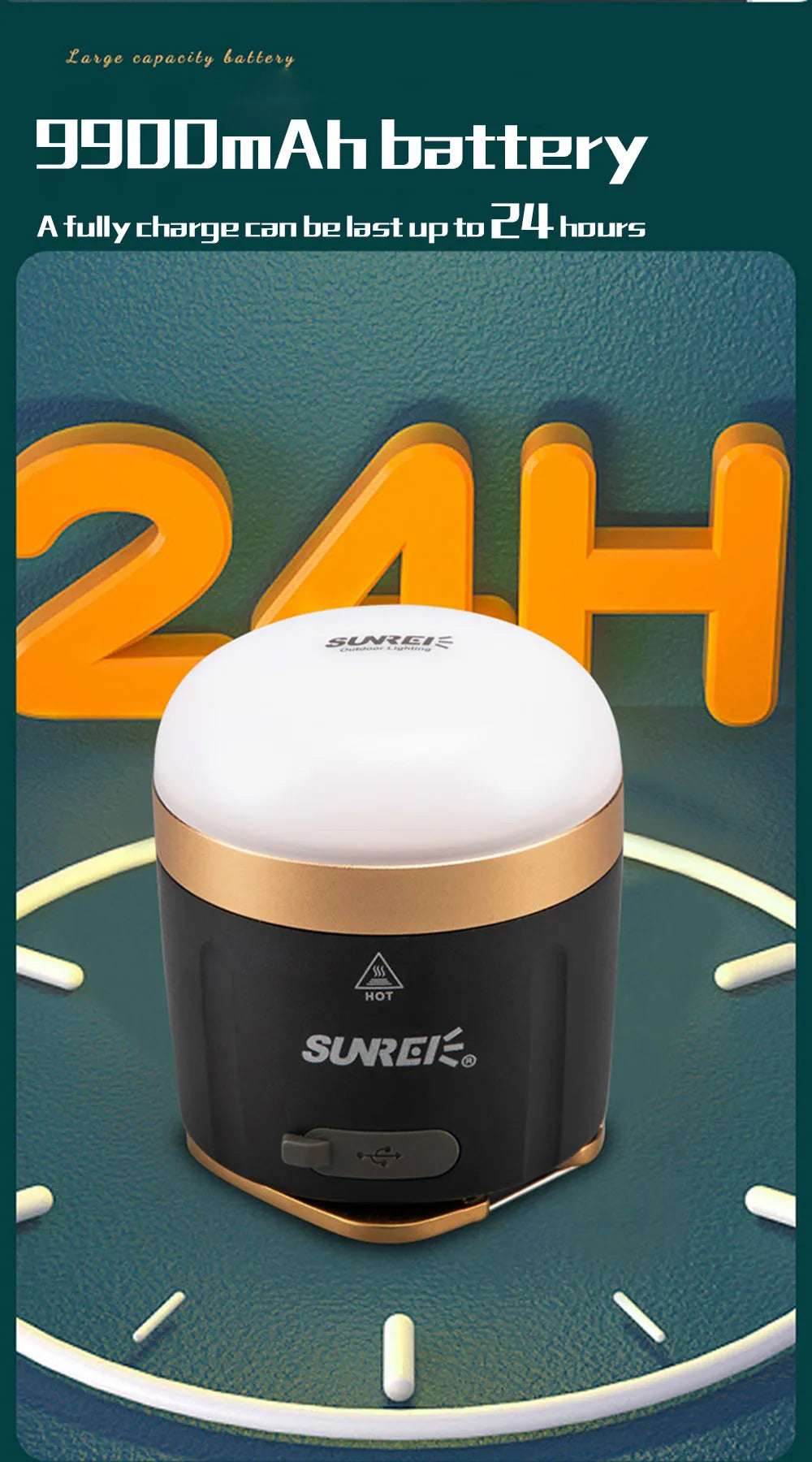 SUNREE CC3  CC5  Camping Lantern 840 Lumens  LED Camping Light USB Rechargeable 9900mAH Battery outdoor lighting For Power Bank