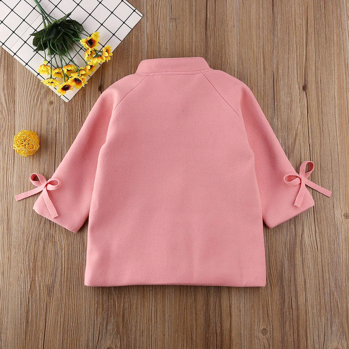 Children Coats for Girls Trench Jacket for Kids Fashion Korean Bow Outerwear Autumn Teenage Clothes Girls Long Coat Windbreaker