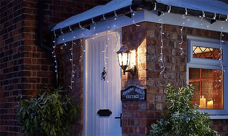 Christmas lights waterfall outdoor decoration 5M droop 0.4-0.6m led lights curtain string lights party garden eaves decoration