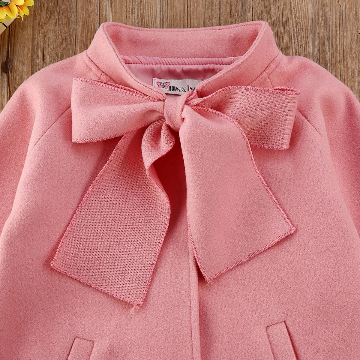 Children Coats for Girls Trench Jacket for Kids Fashion Korean Bow Outerwear Autumn Teenage Clothes Girls Long Coat Windbreaker