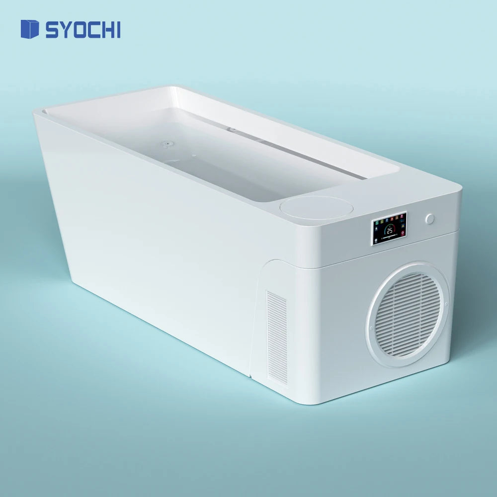 US. Local Syochi New Arrival Cold Plunge Tub Ice Bath for Recovery with Water Chiller 1HP Water Cooled Chiller