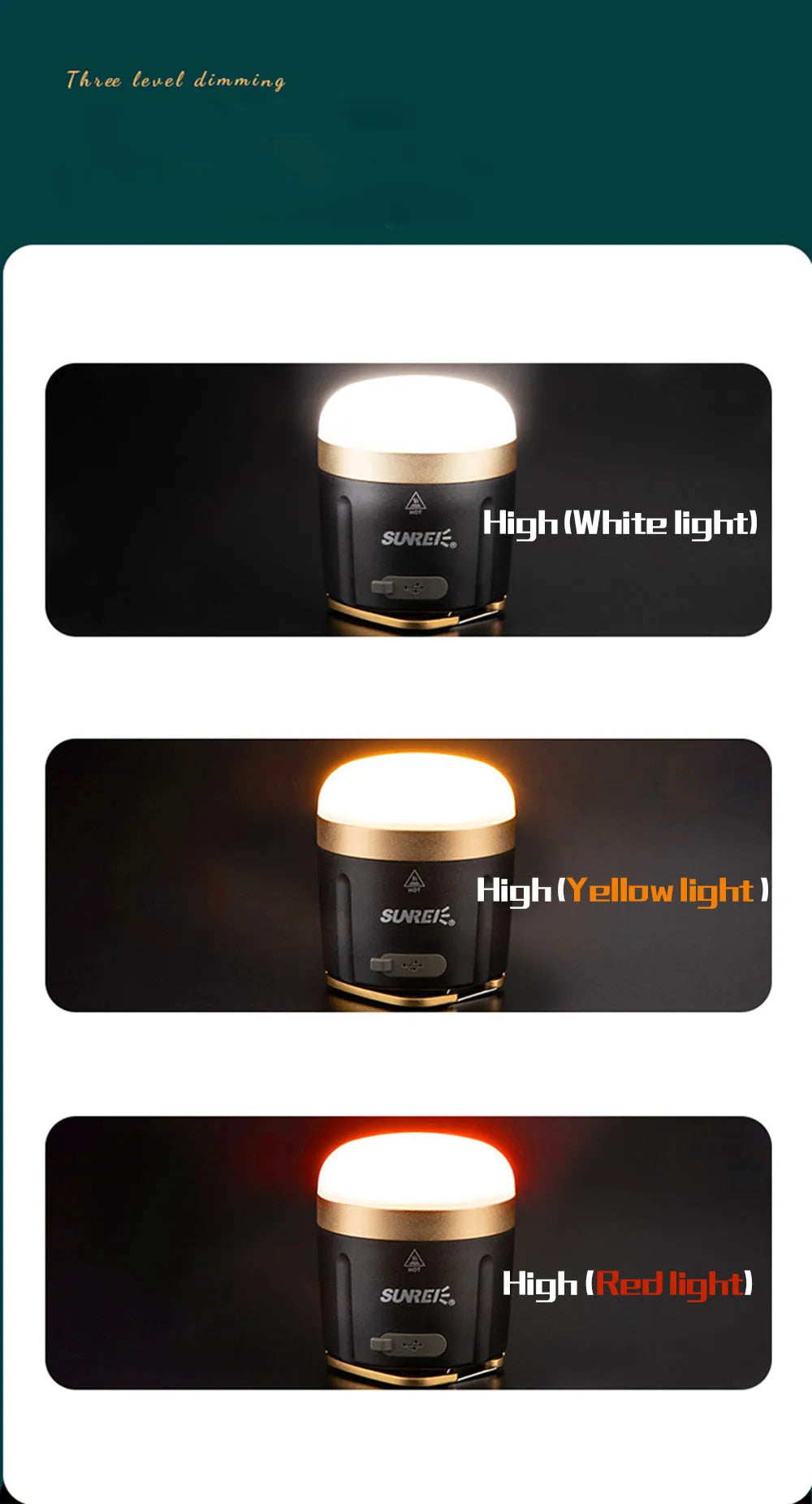 SUNREE CC3  CC5  Camping Lantern 840 Lumens  LED Camping Light USB Rechargeable 9900mAH Battery outdoor lighting For Power Bank