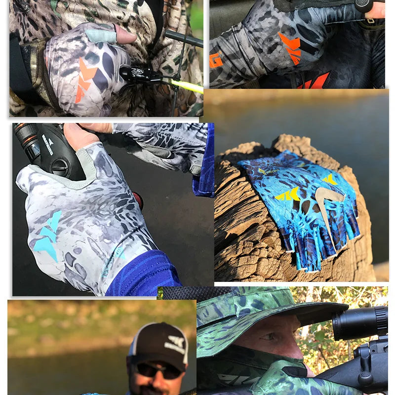 KastKing Fishing Gloves SPF 50 Sun Men Hands Protection Gloves Breathable Outdoor Sportswear Gloves Carp Fishing Apparel Pesca