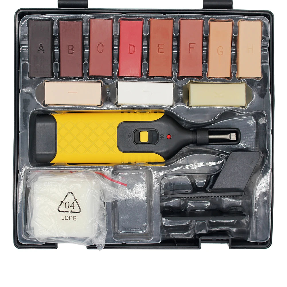 Manual Laminate Floor Repair Kit Furniture Scratch Fix Wax System Floor Worktop Sturdy Casing Chips Scratches Mending Tool Set