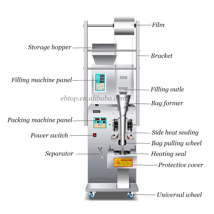 New Multi-function Small Sachets Spice Powder Grain Filling Weight Packing Machine Tea Bag Coffee Automatic Packaging Machine