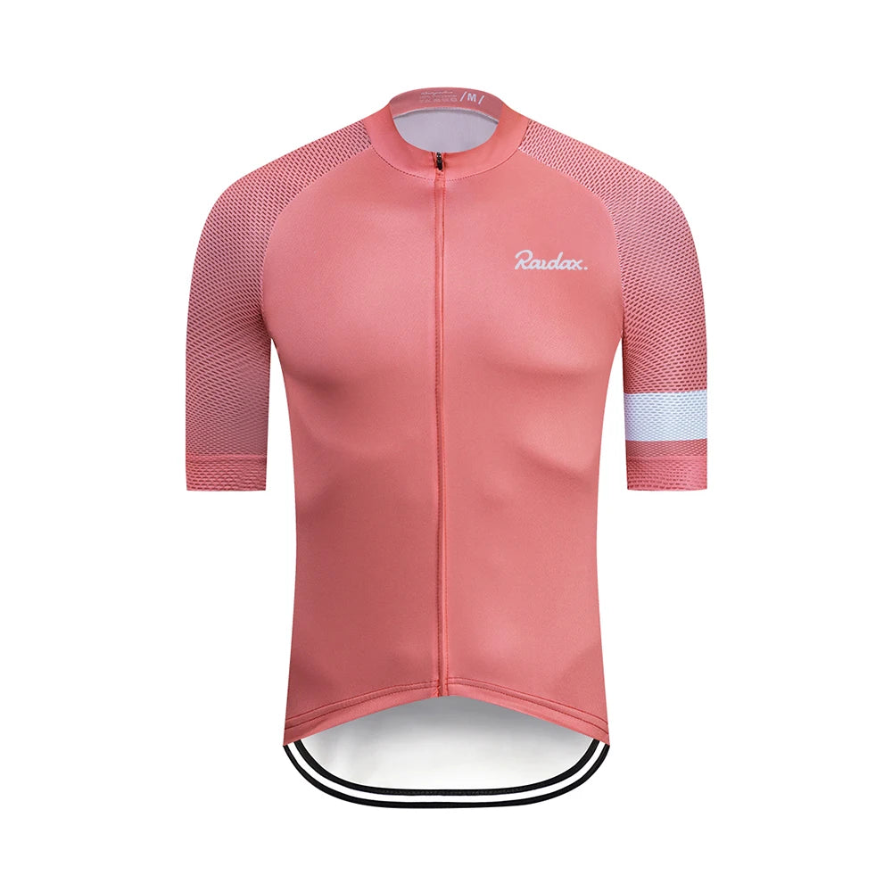 Men Cycling Jersey Raudax Classic Black Cycling Racing Tops Short Sleeve Cyclist Clothes Shirt Maillot Summer Bicycle Bike Wear