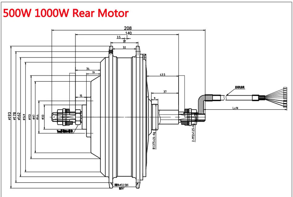 Motor wheel 1000W Electric bicycle 48V Hub motor 500W Ebike Geared motor MXUS XF19R Rear Motor Powerful 26" 27.5" 700C