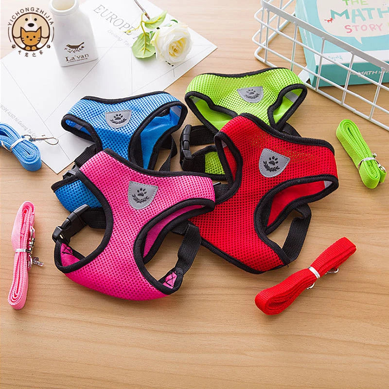 Pet chest strap cat leash dog chest strap dog walking leash small dog solid vest type cat leash prevent loss