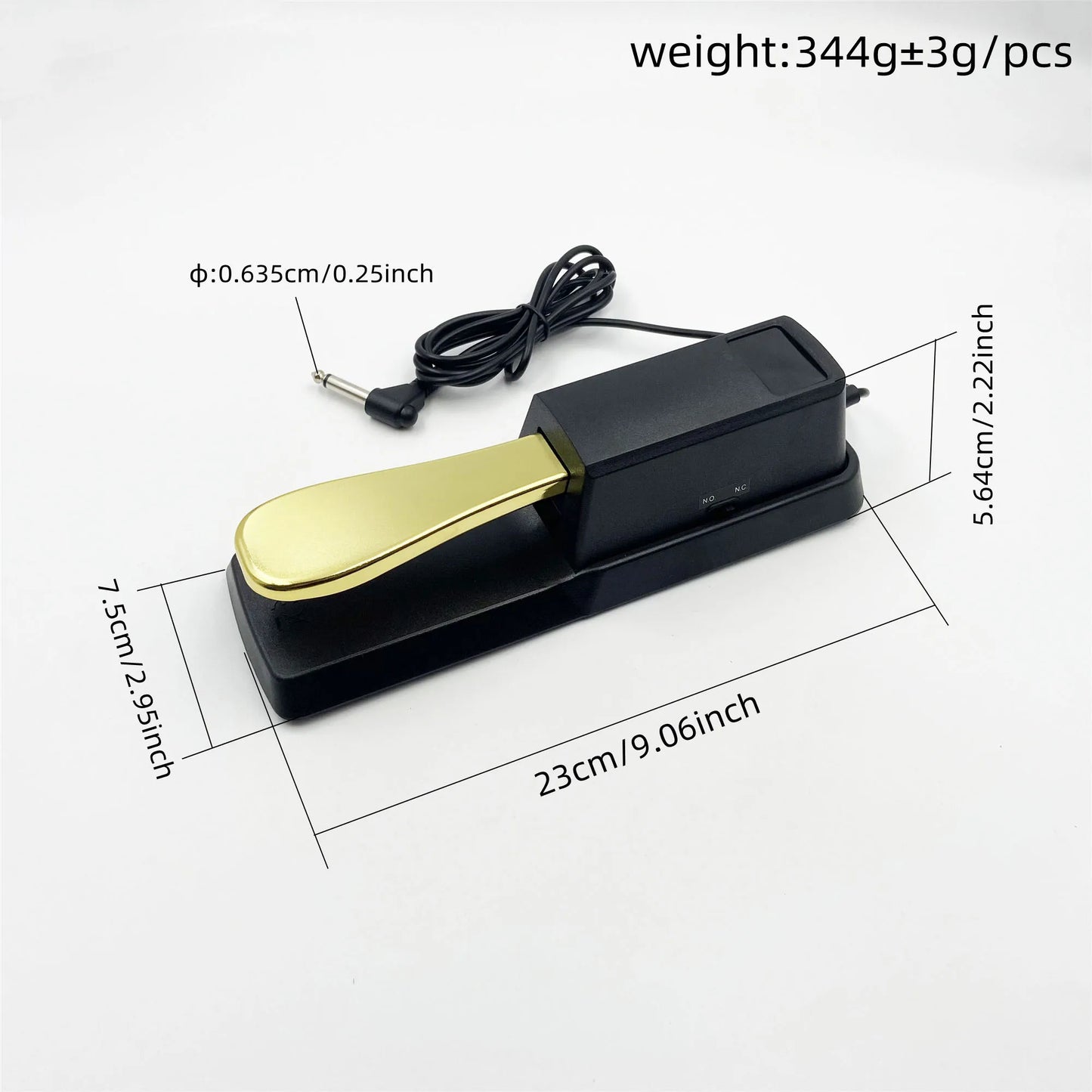 Piano sustain pedal, electric piano foot pedal, synthesizer foot pedal, electronic organ digital synthesizer switch foot pedal