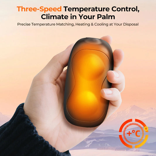 2 Pack Hand Warmers Rechargeable, Dual Magnteic Electric Hand Warmer, Double-Sided Warming Portable Heater Gifts for Women Men