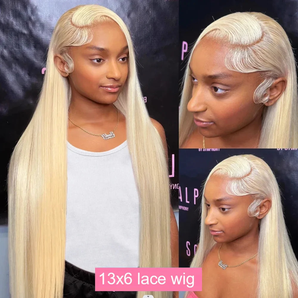 52 Inch 613 Blonde HD Lace Frontal Wig Human Hair Wigs 13x6 200 Density HD Transparent Lace Front Human Hair Wigs For Women