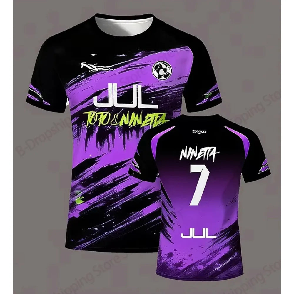 Jersey 90 minute JUL MM8 Football 3d Print T-shirt Men Women Fashion Short Sleeve Tops Tees Sports Tshirt Y2k Clothing New 2025