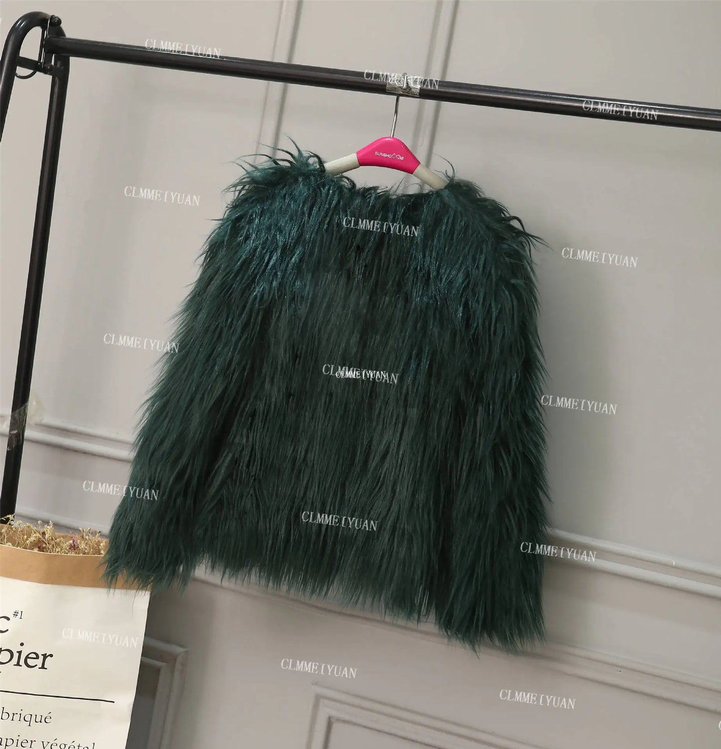 Fur Coat Children Girl Autumn Winter New Solid Color Round Neck Warm Go with Everything  Fashion Casual Brief Active