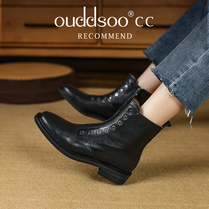 Ods Chelsea Boots High-top Boots Wear-resistant Breathable Fashion Trend Versatile Round Toe Casual Non-slip Spring and Autumn