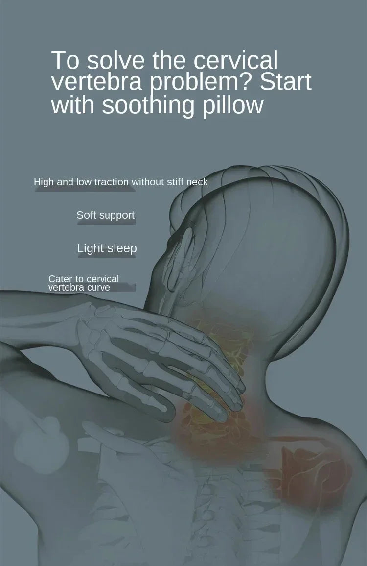 Bamboo Fiber Pillow Slow Rebound Health Care Memory Foam Pillow Memory Foam Pillow Orthopedic Pillows Support NeckRelief