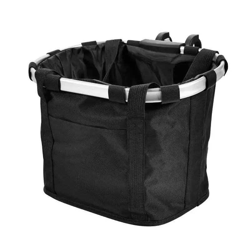 Bicycle Front Basket Bike Small Pet Dog Carry Pouch 2in1 Detachable MTB Cycling Handlebar Tube Hanging Fold Baggage Bag 5KG Load