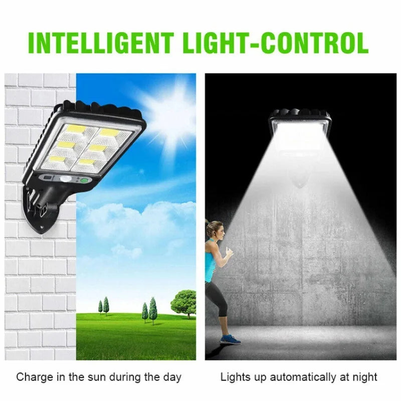 Solar Outdoor Led Courtyard Wall Lamp Human Body Induction Garden Terrace Garage Door Street Lamp 616