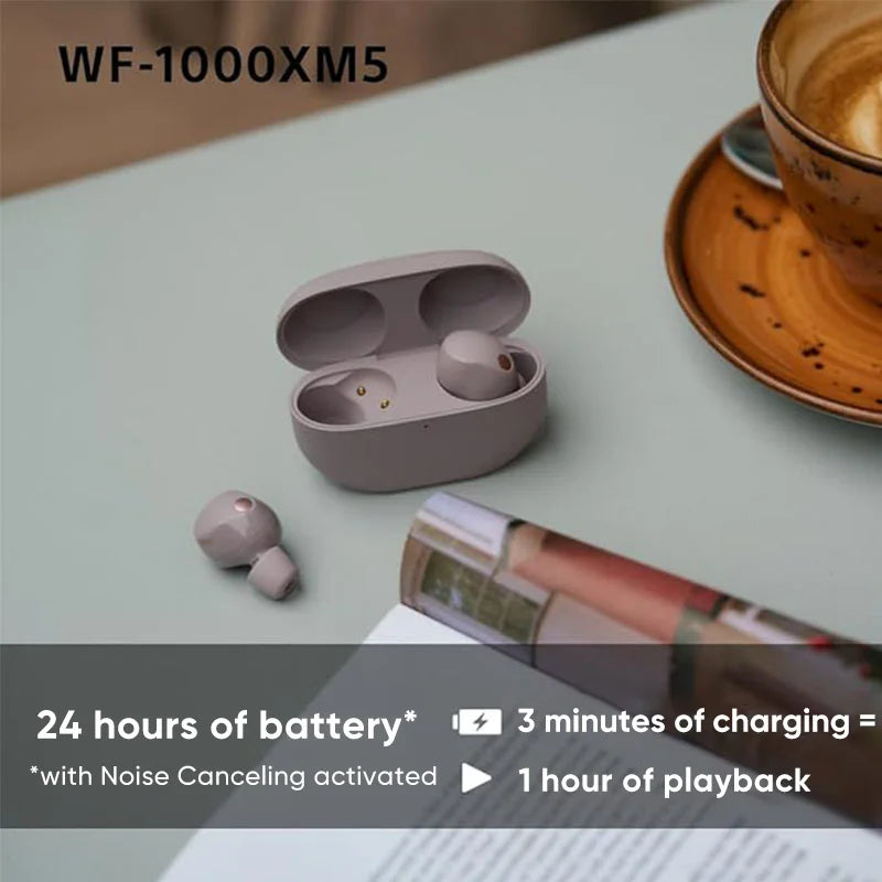SONY WF-1000XM5 Earphones Wireless The Best Noise Canceling Earbuds Bluetooth Up to 24-Hour Battery Life Multipoint Connection