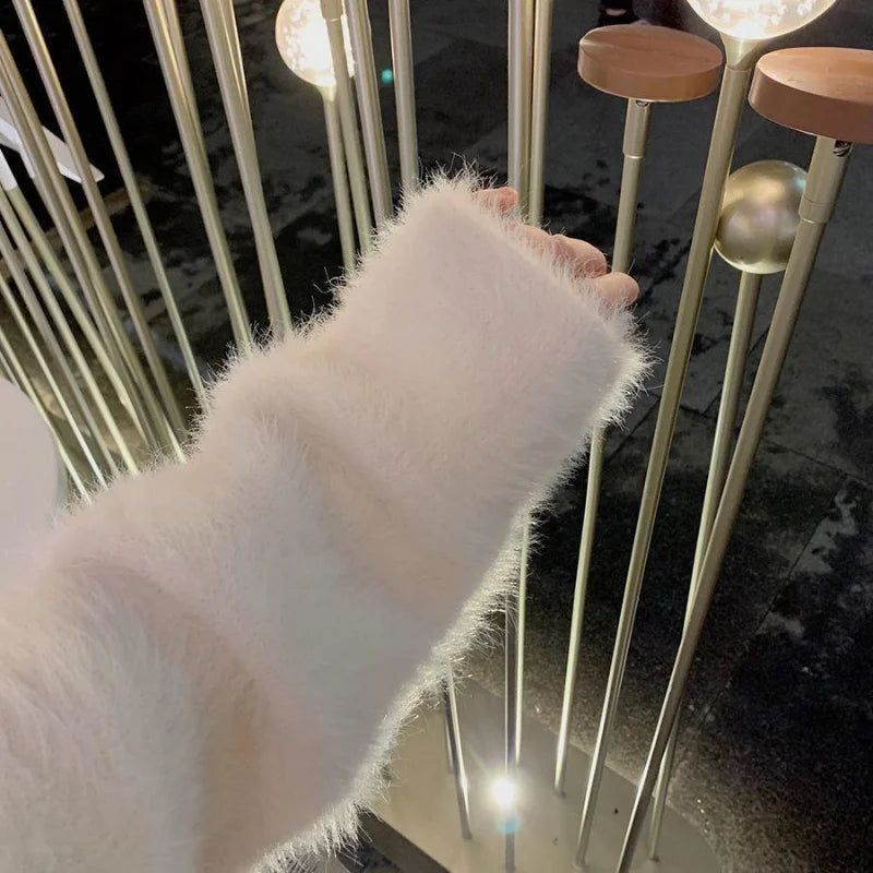 Pullovers Women Tender Loose Harajuku Chic Stylish Femme Korean Style Student Soft Elegant Aesthetic All-match Friends Casual