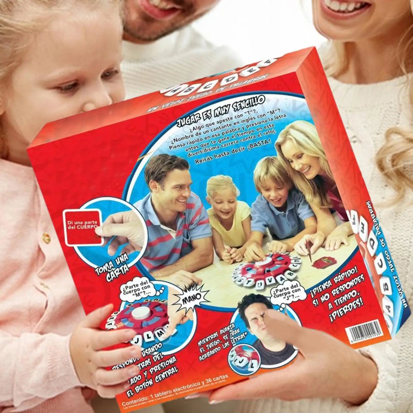 NEW Children Spanish Word Game Fast Paced Family Board Game Letter Pressing Party Games  Enhance Vocabulary Skills