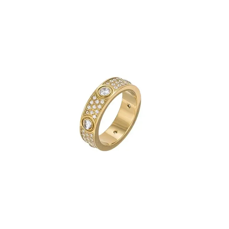 luxury jewelry Titanium steel couple love ring babysbreath Rings Women's jewelry trending accessories