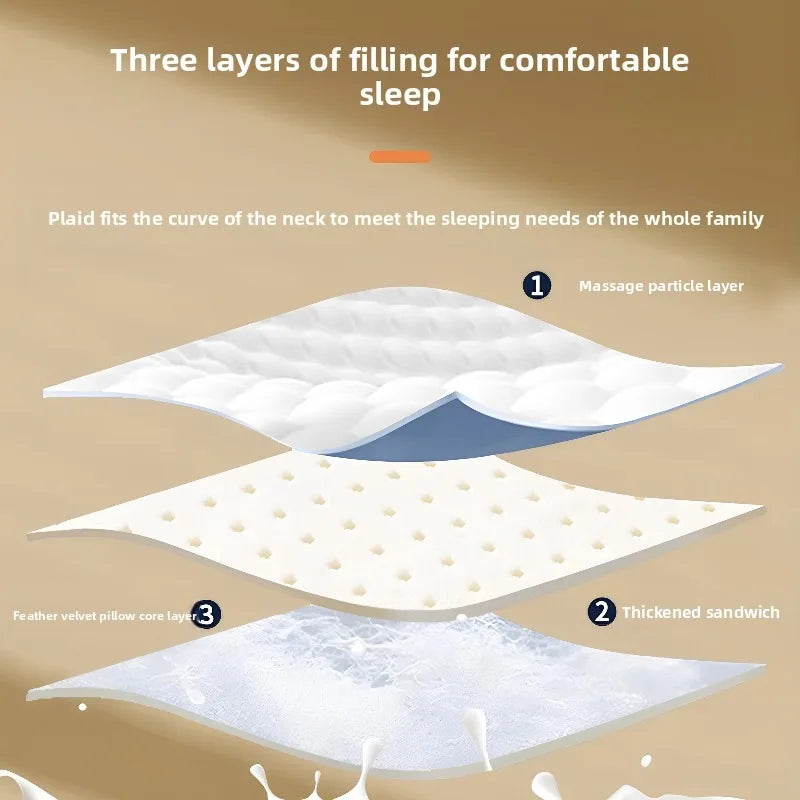 Latex filled pillow pillow pillow sleep pillow neck pillow deep sleep sleep aid pillow massage