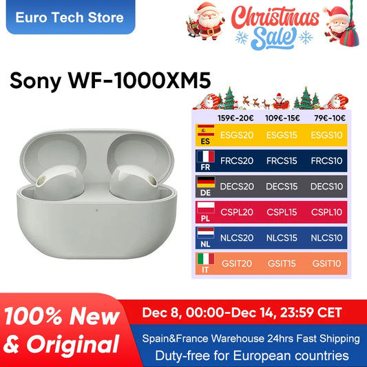 SONY WF-1000XM5 Earphones Wireless The Best Noise Canceling Earbuds Bluetooth Up to 24-Hour Battery Life Multipoint Connection