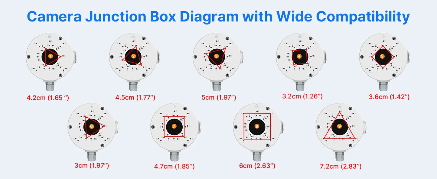 CCTV Camera Junction Box Waterproof Accessories Mount Base For All Kind Of Security Surveillance  Installation