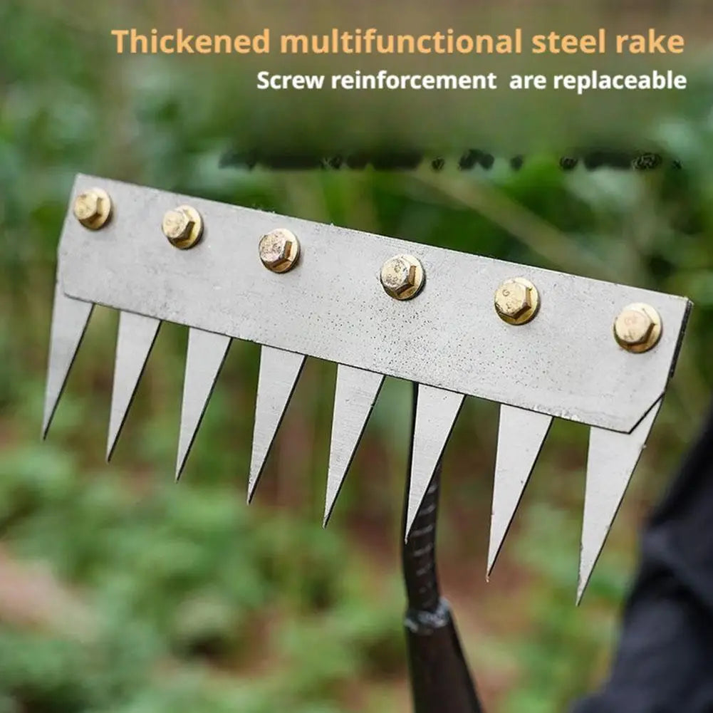 5/6/7/8 Garden Hoe Weeding Tool Digging Wild Vegetables Weeding Loosening Soil Agricultural Farm Tools Menggang Rake