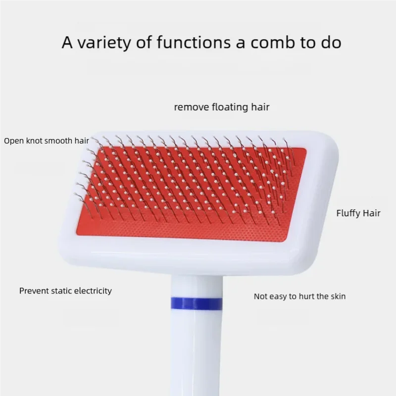 Pet Slicker Brush for Dogs Cats Massage Brush Deshedding Comb Grooming Brush for Poodle Maltese Puppy Kitten Guinea Pig Rabbit